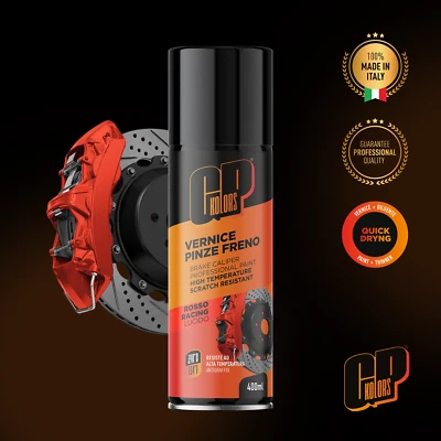 Vernice Spray per Pinze Freni Lucido ad Alta Temperatura Rosso Nero Tuning Auto - Immagine 1 di 2