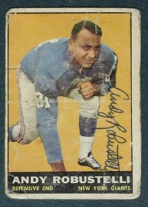 New York Giants Star Andy Robustelli signed autograph 1961 Topps football card - - Picture 1 of 1