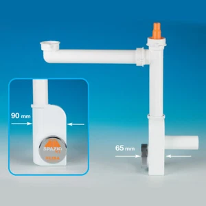 Spazio 1NT 2.0 evulotion 1 1/2"  Raumspar Sifon Siphon Küche Spüle Abfall Becken - Bild 1 von 23