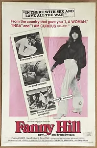 Póster de la película erótica original vintage de Fanny Hill con clasificación X de 1968 - Imagen 1 de 1
