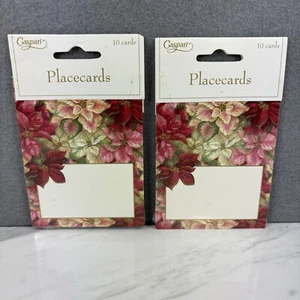2 VTG Caspari Holiday Place Cards Poinsettia 10 Packs Pamela Gladding NEW - Picture 1 of 3