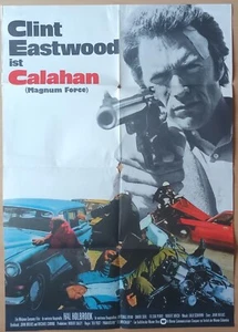 Magnum Force ORIGINAL German 1974 POSTER Clint Eastwood Dirty Harry Big Gun art - Imagen 1 de 4
