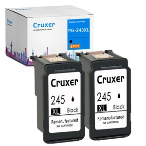 Paquete de 2 tintas negras para Canon PG-245XL PG-245 XL PIXMA TS3122 TS3120 MG2522 MG3022 - Imagen 1 de 8