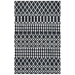 SAFAVIEH Blossom BLM115Z Handmade Black / Ivory Rug - Picture 1 of 25