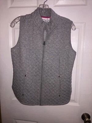 Chaleco acolchado gris Kim Rogers para mujer PS Petite cremallera pequeña Foto 1 de 4