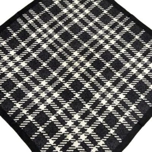 Burberry London Silk Scarf Nova Check Black Dark Gray White 87 cm × 86 cm - Picture 1 of 6
