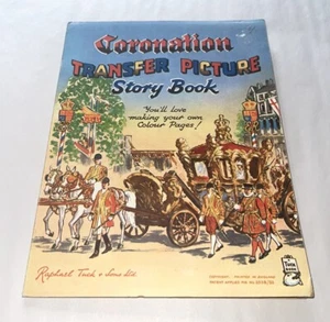 1952 Raphael Tuck & Sons Story Transfer Picture Book Coronation Elizabeth II - Picture 1 of 5