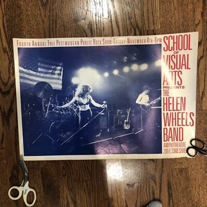 Original Vintage Poster School of Visual Arts Helen Wheels Band 1983 - Picture 1 of 11
