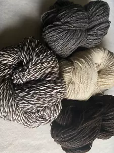 100% Schurwolle Sockenwolle Unbehandelt Handgesponnen Wollgarn Strickwolle,200g - Bild 1 von 15