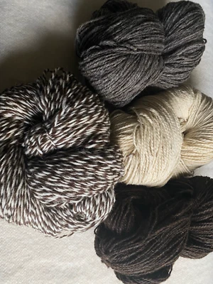 100% Schurwolle Sockenwolle Unbehandelt Handgesponnen Wollgarn Strickwolle,200g - Bild 1 von 4