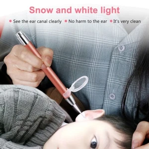 Baby Kinder LED Ohrreiniger Wachsentfernung weicher Ohrstöpsel Reinigungswerkzeug mit Lupe - Bild 1 von 13