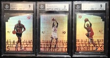 !!RARE!! — Michael Jordan = 1997-98 MJ3, 3-Card / Die-Cut Set, ALL BGS 9 (MINT)