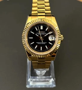 Seikmod Seikjust | Reloj de vestir automático dorado - esfera negra 39 mm - Imagen 1 de 5