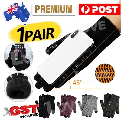 WINTER WARM WINDPROOF WATERPROOF ANTI-SLIP THERMAL TOUCH SCREEN GLOVES UNISEX - image 1 of 4