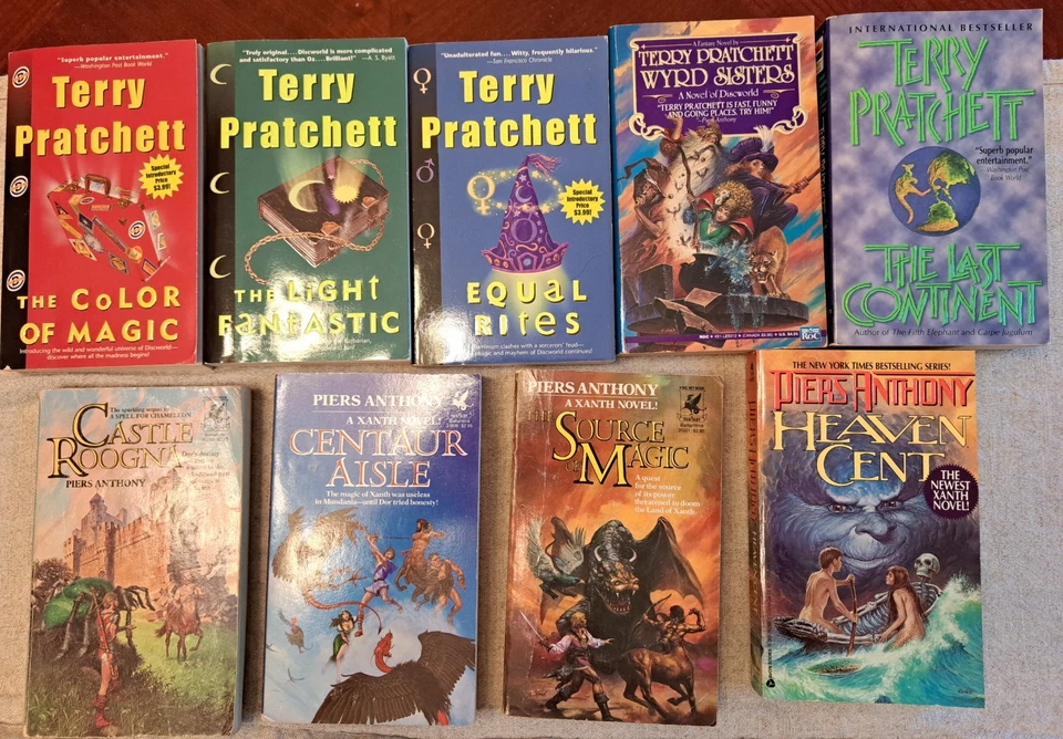 Piers Anthony Xanth Series and Terry Pratchett Discworld Paperback Books Foto 1 de 1