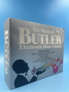 Rare Vintage The Musical Butler Electronic Door Chine W/ Original Box NEW - Picture 1 of 6
