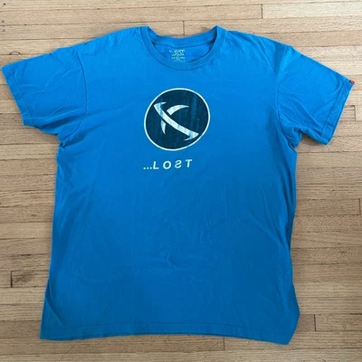 LOST Skater T Shirt XL Blue Surfboard Surf Logo - Image 1 of 4