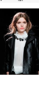 Nina Ricci Runway 100%Laine Wool Black Blazer Jacket Size 40 ( US 10 ) NEW - Picture 1 of 10