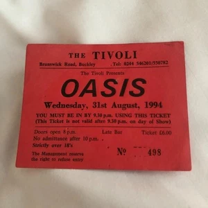Oasis ticket The Tivoli Buckley 31/08/94 #498 - Picture 1 of 1