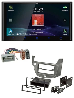 JVC USB Bluetooth 2DIN DAB MP3 Autoradio für Honda Jazz ab 09 silber - Bild 1 von 4