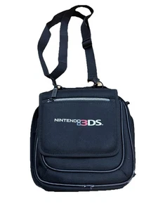 Nintendo 3DS Reise Umhängetasche Tragetasche Aufbewahrungstasche schwarz authentisch OEM LESEN - Bild 1 von 8