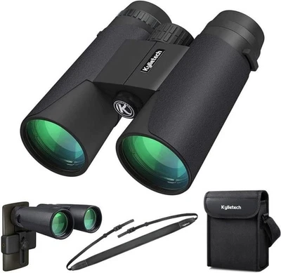Kylietech 12×42 Binoculars BAK4 FMC Lens Waterproof + Phone Adapter - Image 1 of 4