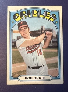 1972 TOPPS #338 BOB GRICH BALTIMORE ORIOLES  *FREE SHIPPING* - Picture 1 of 2
