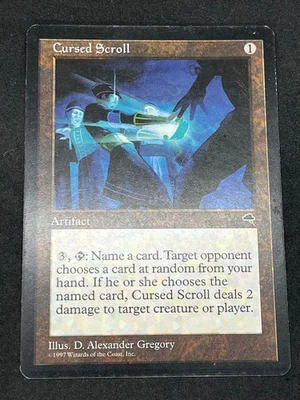 Magic the Gathering MTG Cursed Scroll Artifact Tempest Rare - Image 1 of 2