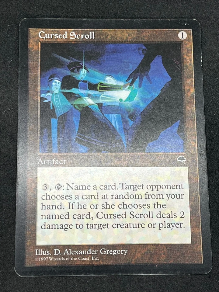 Magic the Gathering MTG Cursed Scroll Artifact Tempest Rare - Image 1 of 2