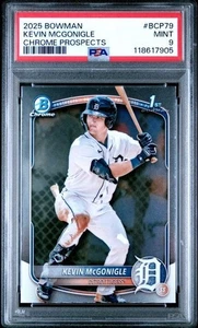 2025 Bowman Chrome Baseball Kevin McGonigle 1st Bowman Prospect BCP79 PSA 9 Mint - Picture 1 of 2