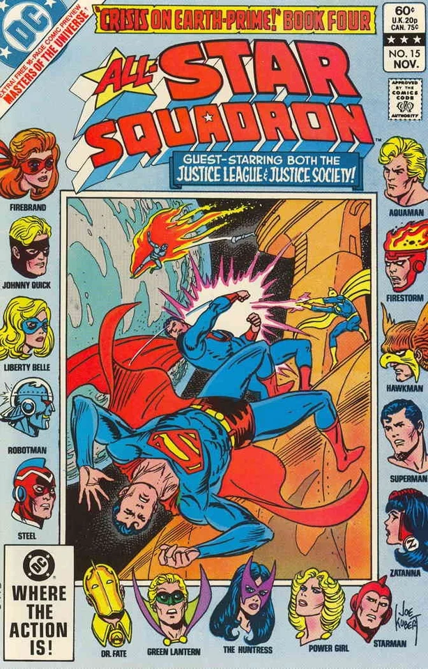 All-Star Squadron #15 FN; DC | Crisis on Earth-Prime 4 - w/Bag+Board - Image 1 of 1