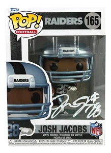 Josh Jacobs Firmato Funko Pop COA #165 JSA Las Vegas Raiders Autografo Oakland - Foto 1 di 5