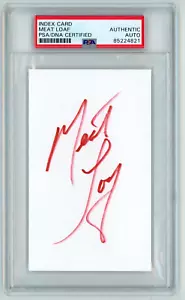 MEAT LOAF Signed Index Card -Rocky Horror Picture Show Actor, Musician - PSA - Picture 1 of 2