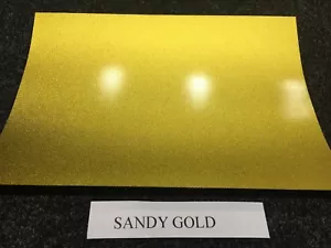 A4 SELF ADHESIVE INKJET PRINTABLE SANDY GOLD EFFECT VINYL STICKER (5 SHEETS) - Picture 1 of 2