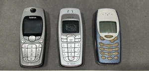 Lot of 3 Vintage Nokia Cellphones Models 3560- 6010- 3395 *** Parts Only*** - Picture 1 of 5