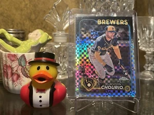 2024 Topps Chrome JACKSON CHOURIO X-FRACTOR  Milwaukee Brewers RC - Picture 1 of 2