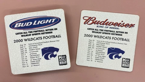 BUD LIGHT BUDWEISER 2000  Kansas State Wildcats Football Mascot (10) Coasters Cover