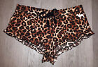 Victoria's Secret PINK Leopard Print Ruffled Pajama Shorts Lounge Sleep Size XS