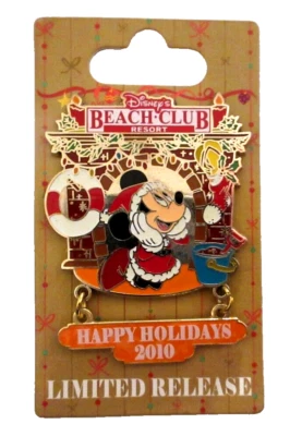 PIN DE NAVIDAD WDW HAPPY HOLIDAYS 2010 DISNEY'S BEACH CLUB RESORT MINNIE - LR - #80575 Foto 1 de 2