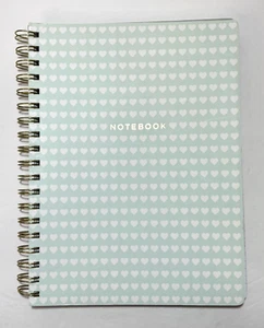 New Fringe Studio Hearts Mint Journal Spiral Notebook 192 Lined Pages - Picture 1 of 9