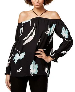 1.State Womens Off The Shoulder Smocked Sleeve Flora Blouse Mint Leaf Size Med - Picture 1 of 4