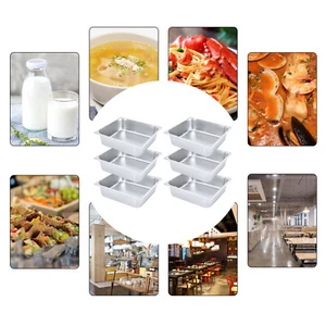 6pcs 4" Deep 2/3 Size 201 Stainless Steel Steam Table Pans For Hotel Food Buffet - Picture 1 of 9