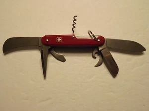 Vintage Colonial Prov USA MOUNTAIN GUIDE RED Pocket Knife Multi Tool - NEW - Picture 1 of 9