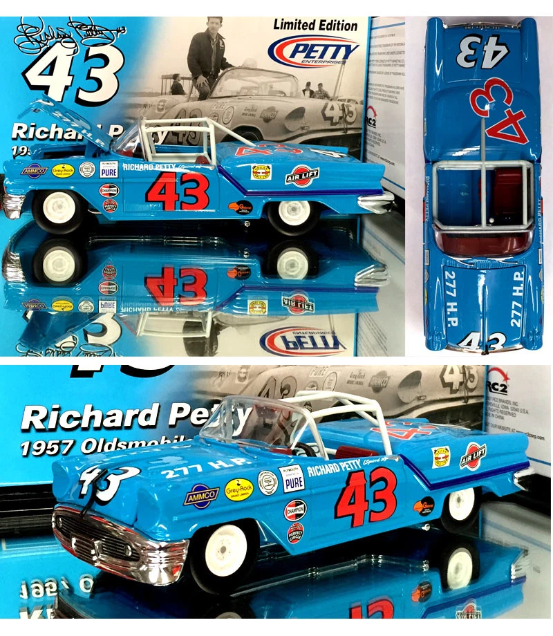 RICHARD PETTY 1957 OLDSMOBILE CONVERTIBLE 1/24 SCALE RC2 NASCAR DIECAST - Image 1 of 2