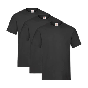 Pack 3 Camisetas Fruit Of The Loom Heavy T - Negro - Imagen 1 de 5
