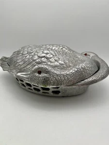 Arthur Court Intertwined Swans Geese Covered Serving Dish 1981 Vintage 20” - Picture 1 of 11