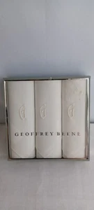 Geoffery Beene White Monogram G Handkerchiefs New Package Of 3 - Picture 1 of 4
