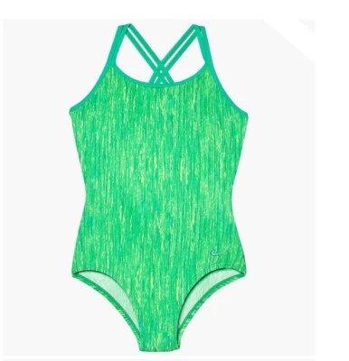 Nike Kids Girl's Rush Heather Spiderback One Piece Swimsuit Size 8  10452 - Image 1 of 2