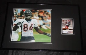 Brandon Lloyd Signed Rookie Card & Photo Framed 11x17 Display PP Broncos - Picture 1 of 2