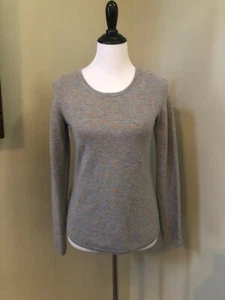 Suéter LOFT Lunares Talla XS Gris Oro Puntos Metálicos Pullover Largo Slv - Imagen 1 de 7